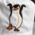 Белый 0001 вышивка Пингвин